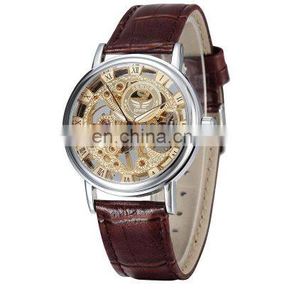 Sewor 605-1 Men Leather Strap Gold Self-winding Watch Understated Luxury Male Mechanical Wristwatch China 2020 Alloy Round SWQ25 photo-3
