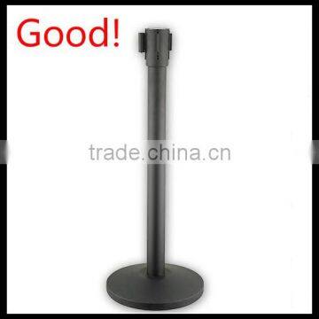 crowd control stanchion/retractable belt barrier stand/metal queue post
