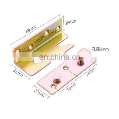 Screw bed hinge furniture connector furniture bed hanging code button Accessories customized