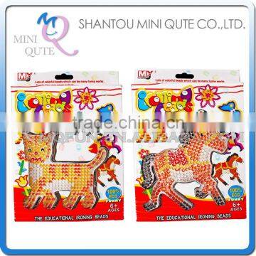 Mini Qute 2 styles DIY Ironing Hama Perler Beans 3D Jigsaw animal Horse Model building block educational toy (Accept OEM)