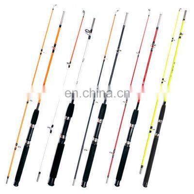 factory cheap two Sections 1.35m 1.5m 1.65m 1.8m 2.1m 2.4m 2.7 m  100-250 CW Fiberglass Surf Fishing Rod