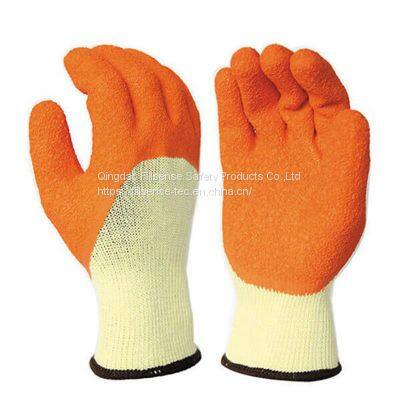 10Gauge 21S Cotton Liner Latex Crinkle 3/4 Coated Work Gloves