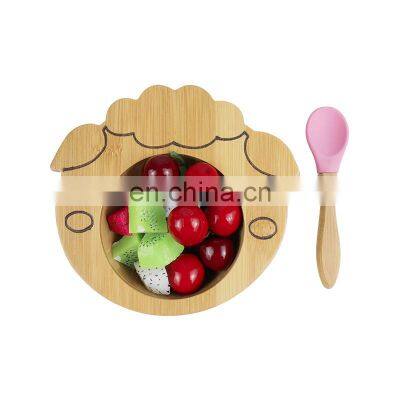 Bamboo baby bowl suction All-Natural Bamboo Baby Food bowl Stays Cool to the Touch for Baby-Led Weaning