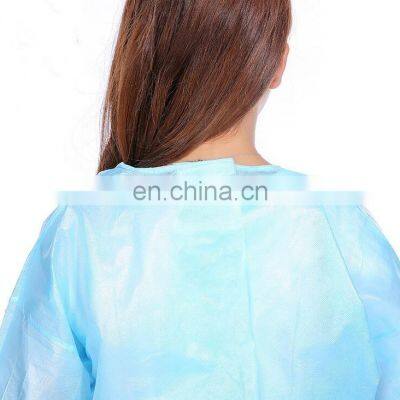 Disposable Waterproof Gown Long Sleeve Impermeable Pp+pe Isolation Gown