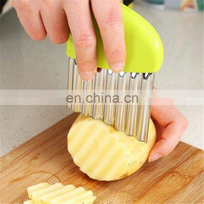 Creative Slicing Vegetable Kids Knife Wavy French Fries Stainless Steel Potato Crinkle Cutter