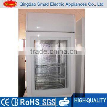 small glass door upright ice cream display freezer showcase