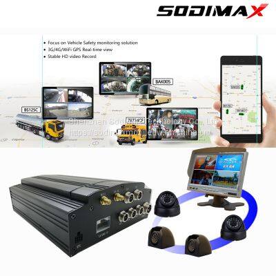 High Resolution 1080P SSD Card 4 Channel Mobil DVR for Bus Camera Surveillance System photo-3