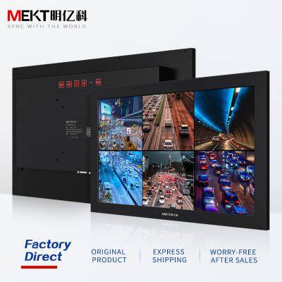 MEKT15.6 Inch Industrial Embedded LCD Monitor Video Security Surveillance Wall Mount HD Display BNC /USB/HDMI/VGA Interface