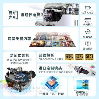 WOWOTO Mini Projector, Small and Portable, Enjoy Private Cinema Anytime, Anywhere photo-3