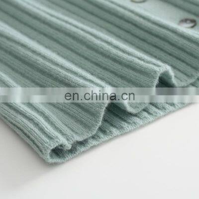 Brand New Customizable Cashmere Rib Knitted Sweater With Turn Down Collar Solid Pattern Button Decoration Casual Winter Style photo-5