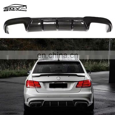 W212 E Class BB Style Carbon Fiber Rear Diffuser Lip For Mercedes Benz W212 E63 LCI 2013-2016