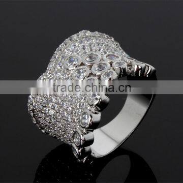 High Quality Fashion CZ Crown Shape Handmade Setting Luxury Ring Zircon Jewelry photo-5