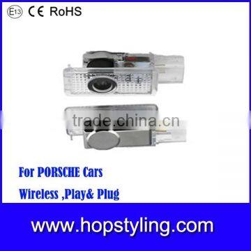 cheap price china exporter Auto LED accessory for Porsche logo door light LED car welcome door logo light