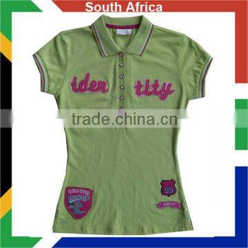 Brand ladies polo shirt/high quality polo shirt/South africa women's polo shirt