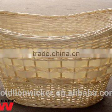 split willow & woodchip laundry basket