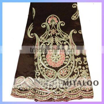 Mitaloo Latest Fashion Customized Factory Supply African Raw Silk George Fabric MGP0032 photo-2