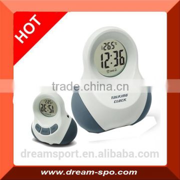 Time talking clock with temperature best for promotion gift