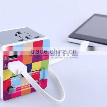 Universal International Plug Adapter All in One 2 USB Port World Travel AC Power Charger Adaptor With AU US UK EU Plug photo-6