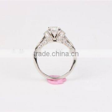 Custom 925 Sterling Silver Engagemet Ring With AAA Zircon Prong Setting 2016 photo-4