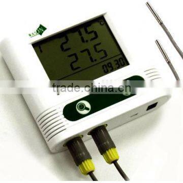 Double external probe temperature data logger