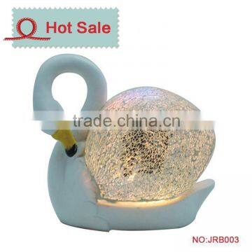 Animal decoration gift LED Polyresin Mosaic Swan Light