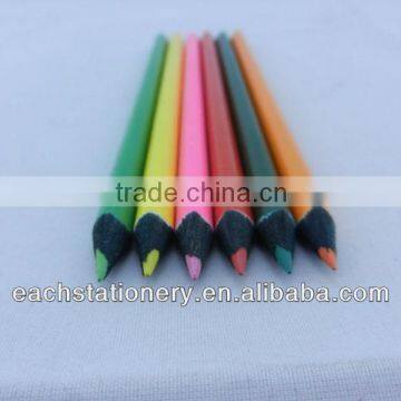 7''color painting round black wood color pencil without eraser