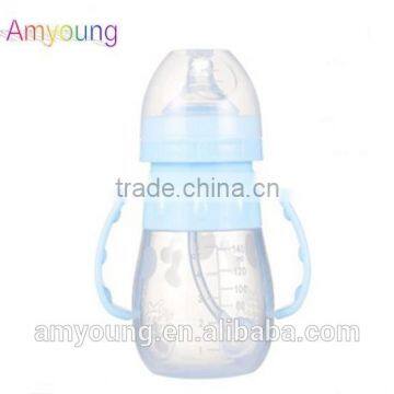 140ml Silicone Baby Bottle, Baby Food Nurser, Wide Neck Baby Milk Bottle,Silicone Bottle Baby