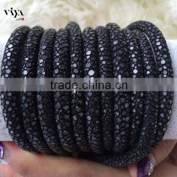 2016 genuine leather cord luxury stingray round leather cord wholesale
