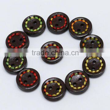 Sedex Audited Factory 2 Pillar Braided Cord Wooden 4 Holes Button photo-2