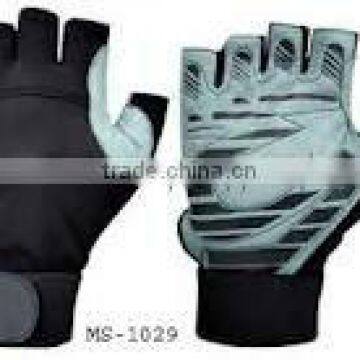 Leather weight lifting gloves