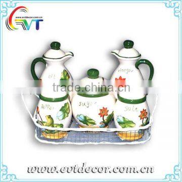 Beautiful Ceramic Spice Jar Set