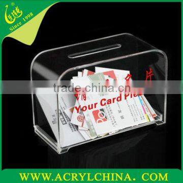 2015 custom clear acrylic business card holder,storage cases