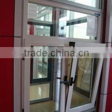 Tilt and turn Aluminium Window with insect screen wooden transfer color