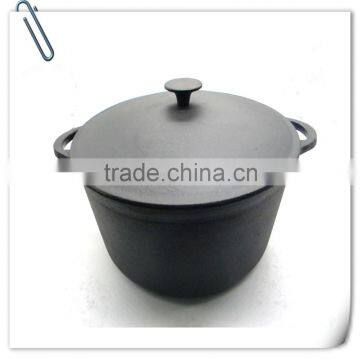 Cast iron double handle pot