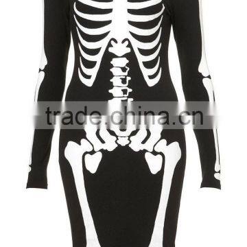 hot sales Petite skeleton bodycon dress halloween costume BW1169