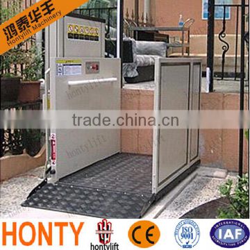 outdoor vertical 300kg obstacle-free wheelchair lifts for stairs with CE