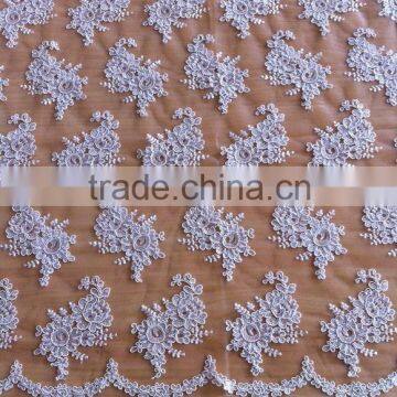 Best quality wedding dress lace fabric wholesale