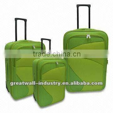 Trolley Case, Formed Elastic Flat Handle at Top and Side, Made of 600D Polyester and Tapestry