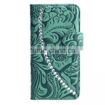 Excellent Factory Diamond Splicing Smartphone Case for Samsung Galaxy S7 With Three Card Slot photo-2