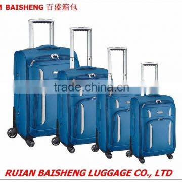 2015 new design soft trolley case/Zip luggage/Soft Luggage/eva luggage/eva suitcase/four wheels trolle case