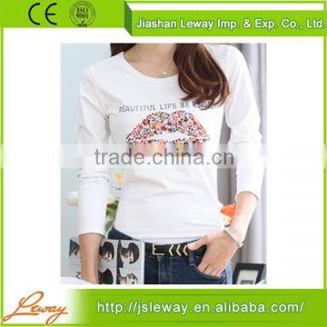 New style Autunm fashion cotton inner long sleeve women t shirt