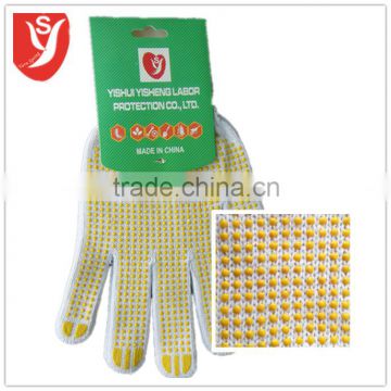 PVC dotted gloves,PVC gloves with cotton line