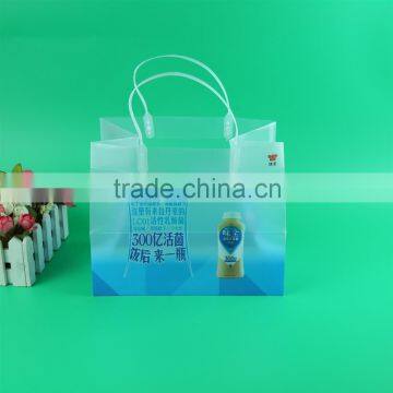 2016 hot sale pp plastic bag printing plastic bag carrying handle beverage bag