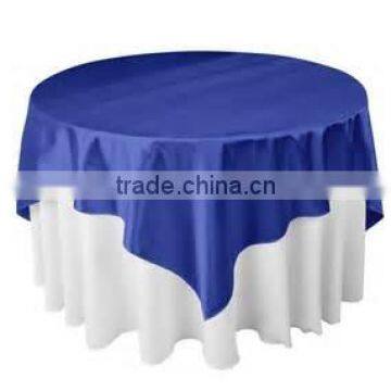 cheap and high quality satin banquet table cloth/ hot sell round satin table overlay