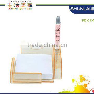 plastic pen holder with memo holder for office and school
