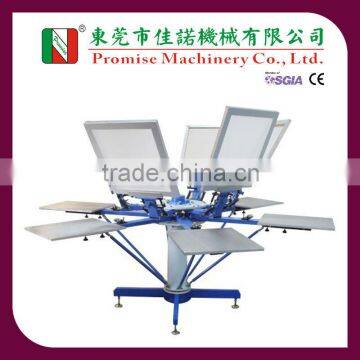 JN-MS6-5060E Manual Operating 6 Colour Double Pivoting T-shirt Printing Machine