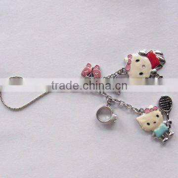 zinc alloy hello kitty DIY cellphone strap