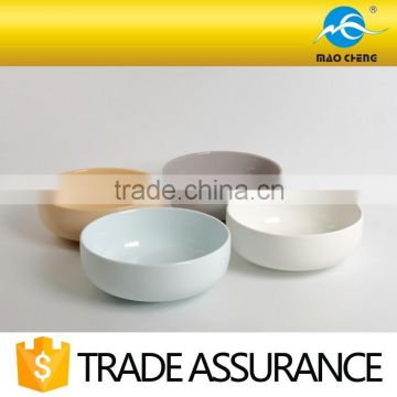 household round colorful ceramic soup bowl