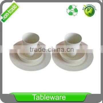 Biodegradable Eco Friendly Bamboo Fiber Tableware Large 5 Inch Round Picnic Bowl Set in Gift Box photo-5