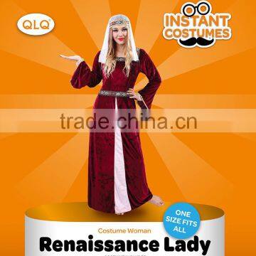 Hot selling fashionable Renaissance style lady instant costume